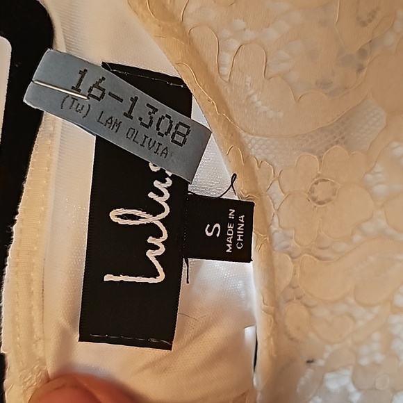 Lulus Classic White Lace top - Picture 6 of 7